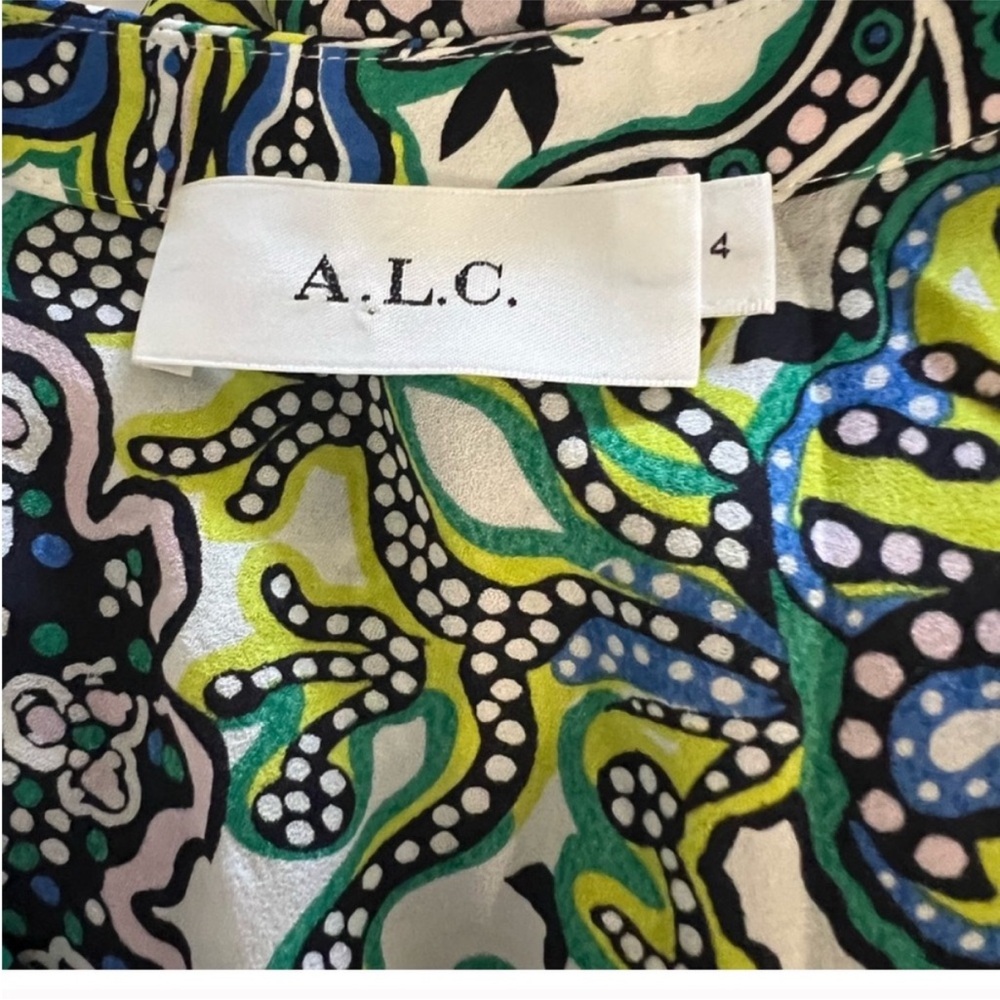 A.L.C. Nami Print Ruffle Dress - Picture 3 of 4